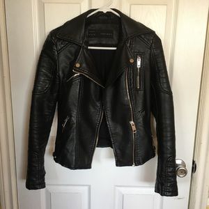 Zara leather moto jacket